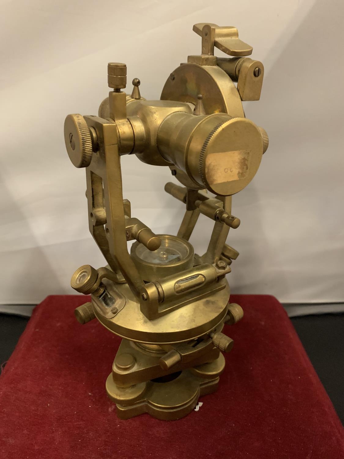 A BRASS THEODOLITE