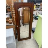 A VICTORIAN MAHOGANY MIRRORED DOOR