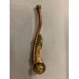 A BRASS AND COPPER BOSUN'S WHISTLE