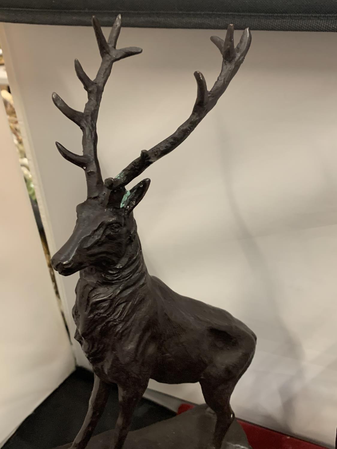 AN IMPRESSIVE PAIR OF BRONZE STAGS SIGNED J MOIGNIEZ - Image 2 of 6
