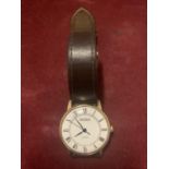 A SEKONDA 19 JEWELS WRIST WATCH WITH LEATHER STRAP IN WORKING ORDER