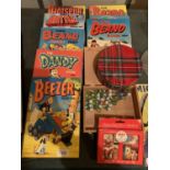 EIGHT HARD BACK RETRO ANNUALS ETC