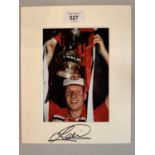 A PICTURE OF LEE MARTIN MANCHESTER UNITED WITH AN AUTOGRAPHED MOUNT COMPLETE WITH CERTIFICATE OF