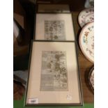 THREE FRAMED ANTIQUE MAPS