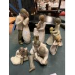 A COLLECTION OF 'WILLOW TREE' FIGURES TO INCLUDE 'MOTHER AND SON' AND 'NEW LIFE' ETC