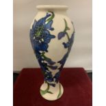 A MOORCROFT DELPHINIUM VASE 8 INCHES TALL