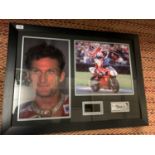 A LARGE FRAMED TRIBUTE TO CARL FOGGARTY TO INCLUDE HIS AUTOGRAPH COMPLETE WITH CERTIFICATE OF