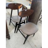 TWO RETRO DINING CHAIRS