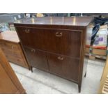 A RETRO MAHOGANY COCKTAIL CABINET 45" WIDE