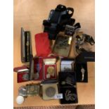 AN ASSORTMENT OF MEDALS, WATCHES ETC