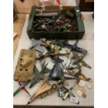 A LARGE COLLECTION OF MILITARY FIGURES TO INCLUDE AN ASSORTMENT OF PLANES ETC