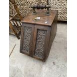 A VICTORIAN MAHOGANY PATENT TWO DOOR PURDONIUM