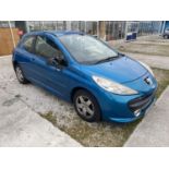 A 2009 PEUGEOT 207 SPORT 1400 CC, MOT EXPIRED NOVEMBER 2020, 120260 MILES, THREE DOOR, ON A V5 -