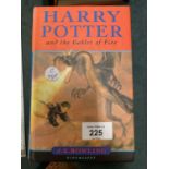 A FIRST EDITION 'HARRY POTTER AND THE GOBLET OF FIRE' HARDBACK BOOK