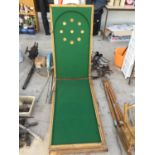 A VINTAGE BAGATELLE GAME AND A PASTING TABLE