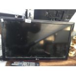 AN LG 21" TELEVISION WITH REMOTE BELIEVED IN WORKING ORDER BUT NO WARRANTY