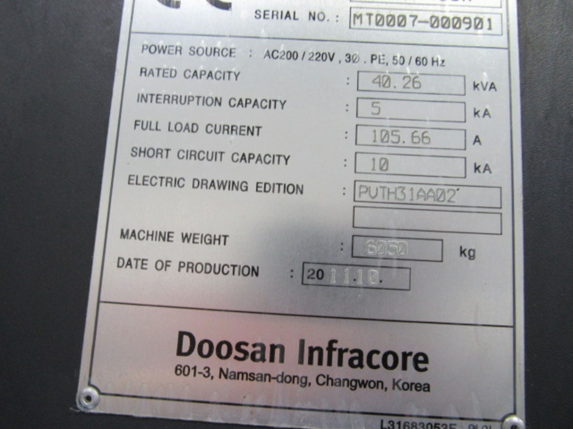 Doosan V400 CNC Vertical Turning Center (L&R Machine) - Image 6 of 6