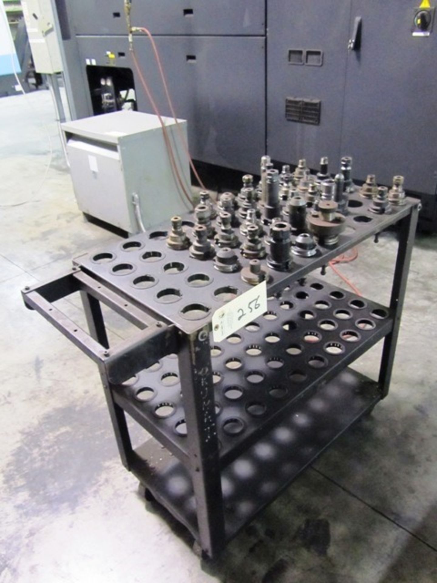 Approx (35) CAT 40 Taper Tool Holders with Portable Cart