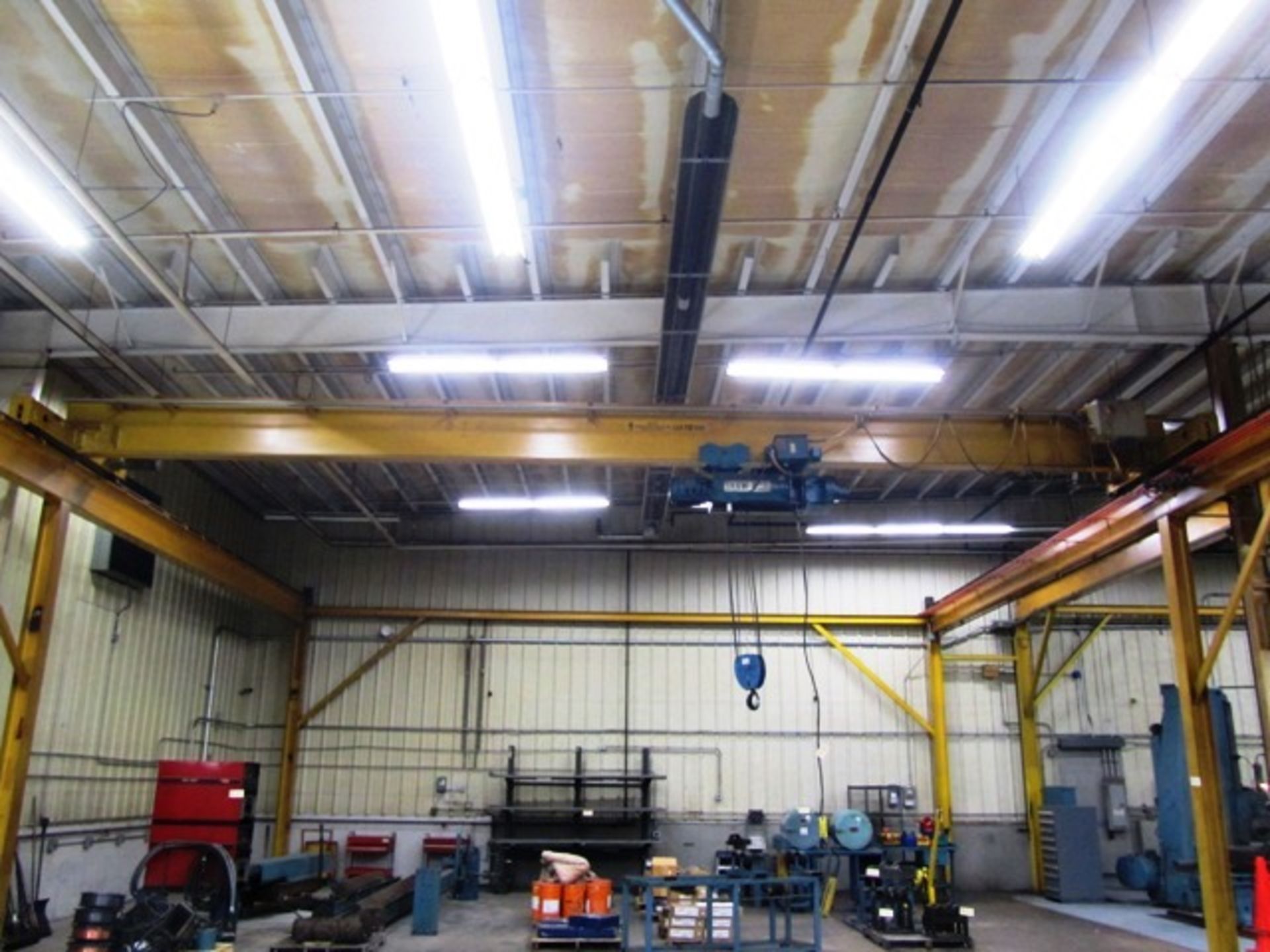 10 Ton Capacity x Approx 43' Span Overhead Top Running Bridge Crane