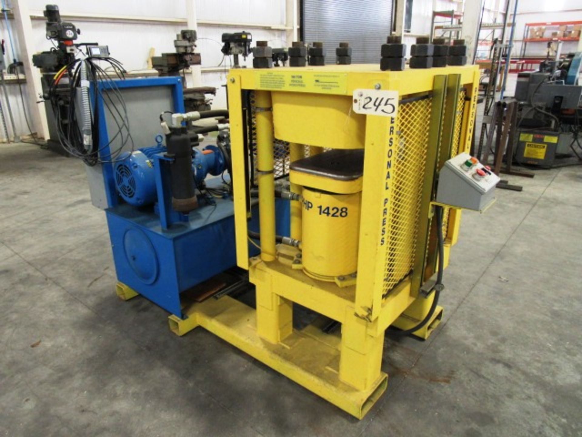 Personal 196 Ton Hydro Forming Press with 14'' x 28'' Envelope, 4'' Max Form Block Height, 5''