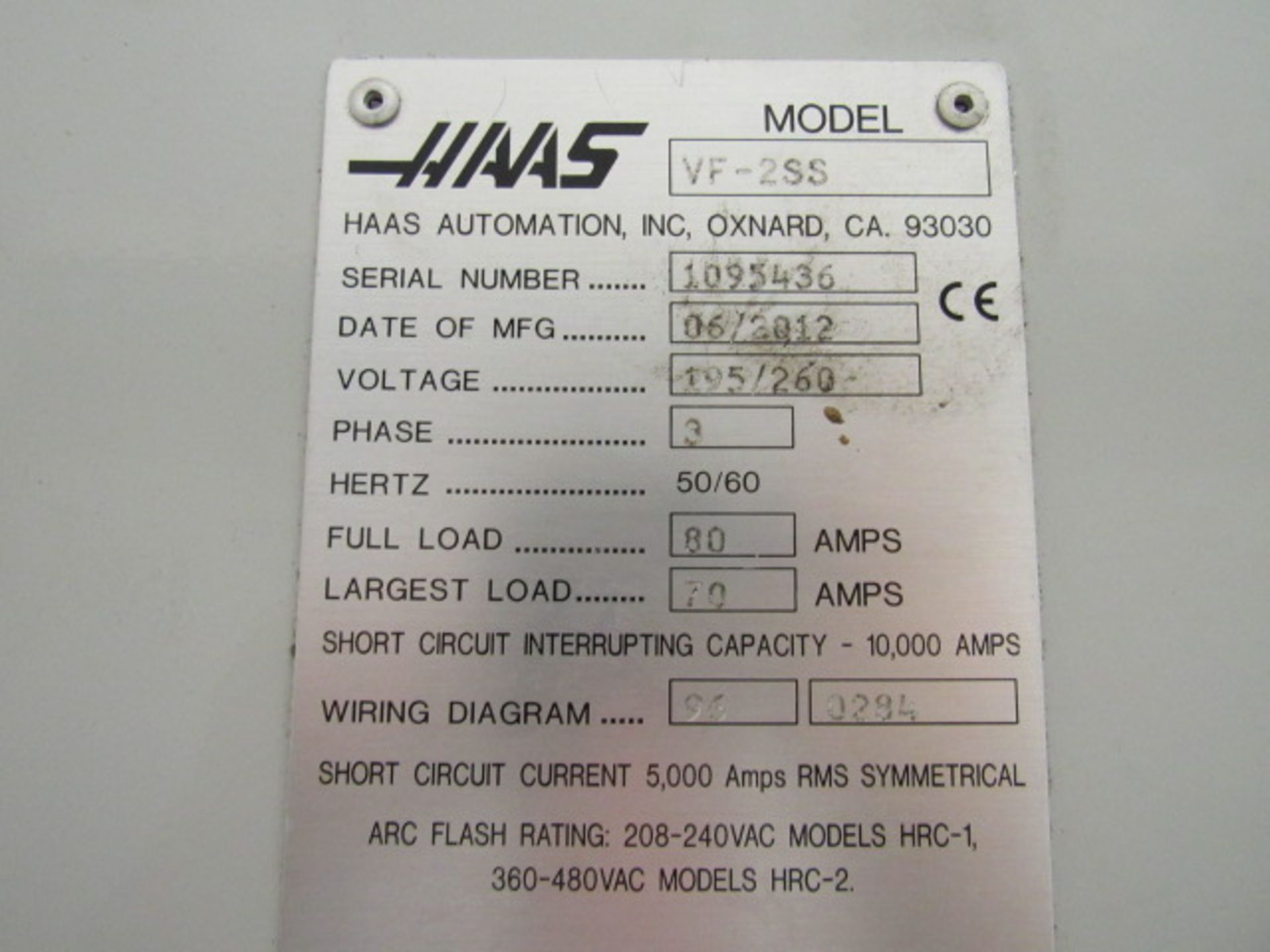 Haas VF2SS CNC Vertical Machining Center - Image 5 of 5