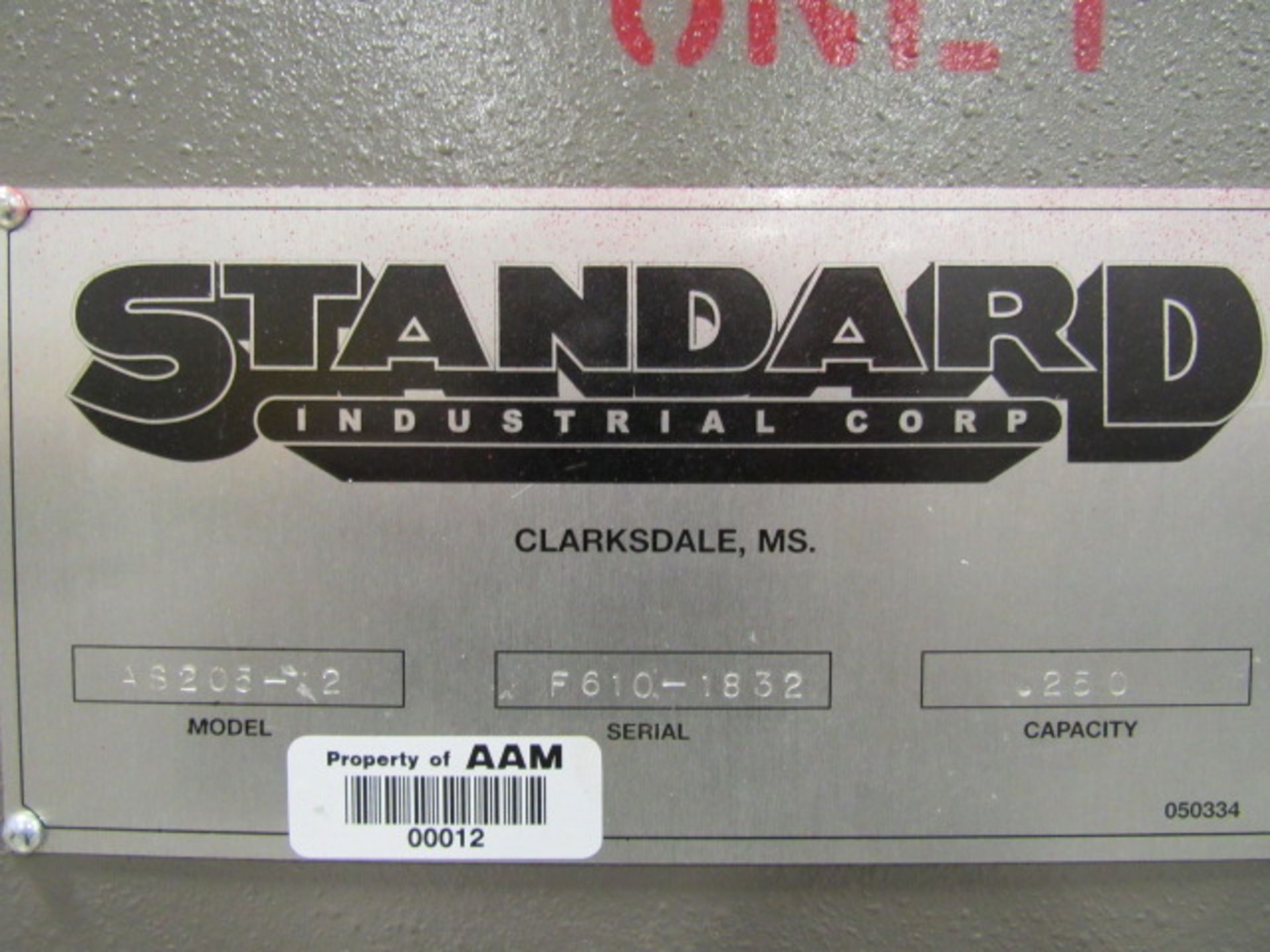 Standard Model AS205-12 12' x 1/4'' Hydraulic Plate Shear with PLC Control & Backgauge, Remote - Image 6 of 6