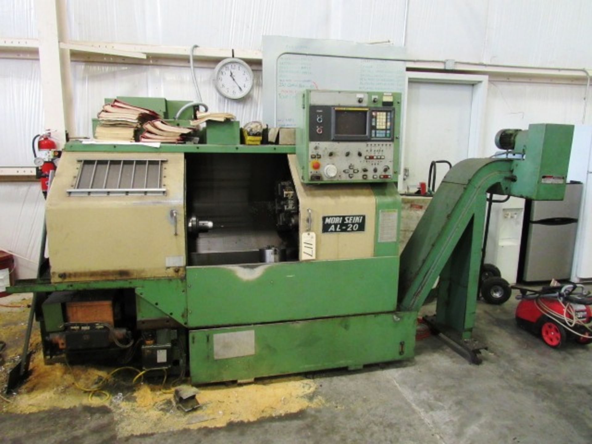 Mori Seiki AL-20 CNC Turning Center with Collet Chuck, Approx 21'' Machining Length, Tailstock, 8
