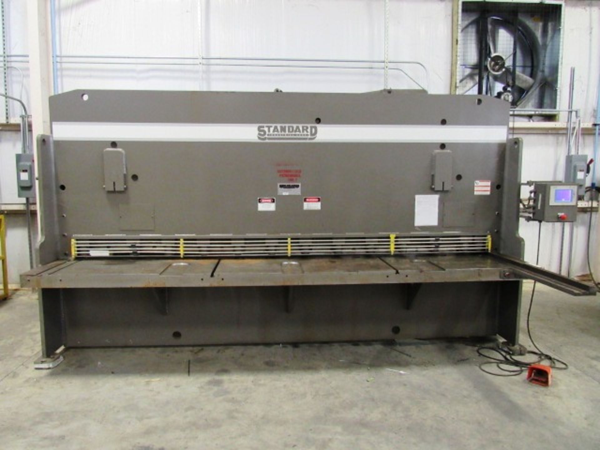 Standard Model AS205-12 12' x 1/4'' Hydraulic Plate Shear with PLC Control & Backgauge, Remote