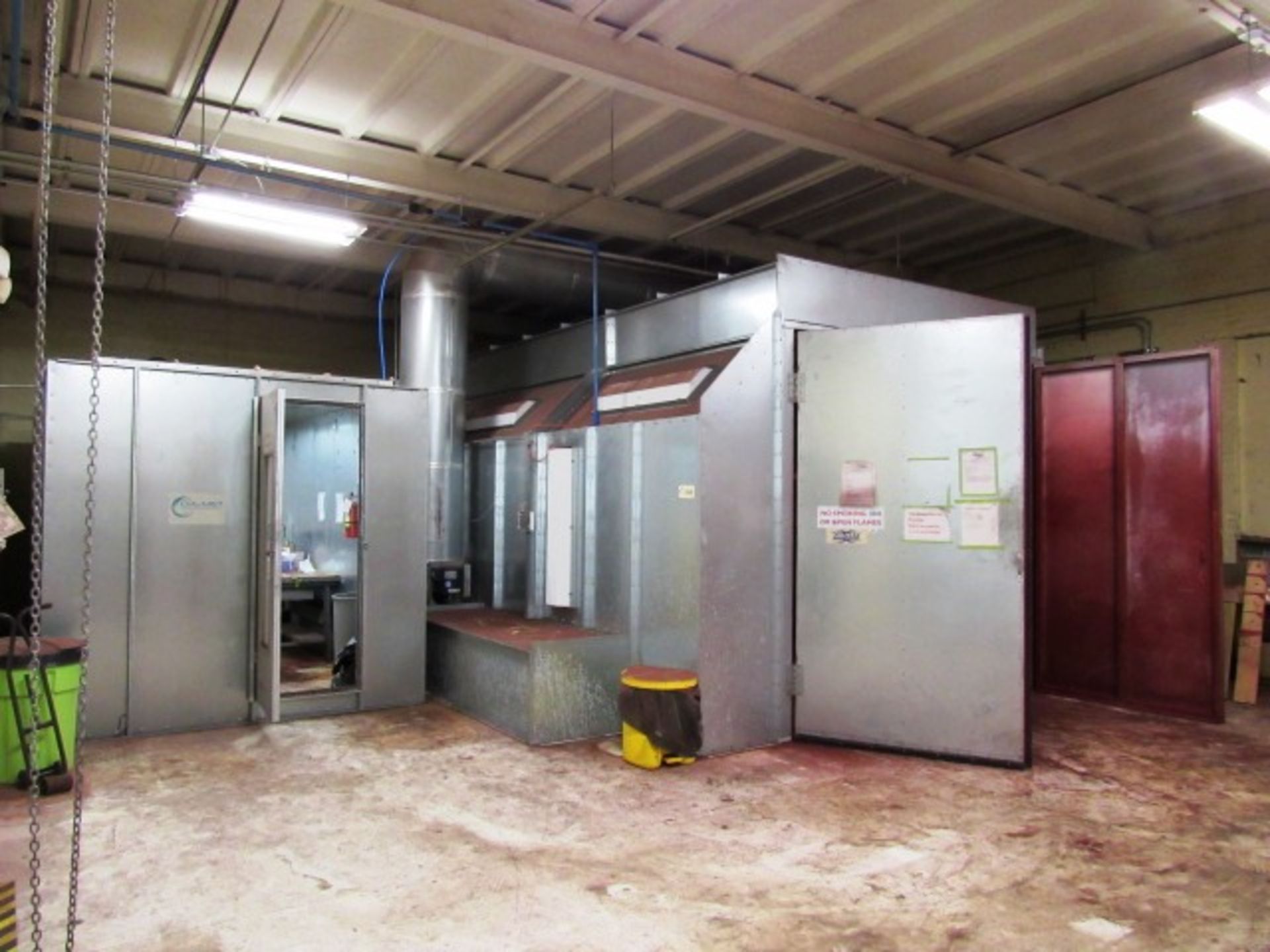 Col-Met 12' x 24' Paint Booth with Double Doors, Side Draft, Built-In Cure Oven, Digital Temperature