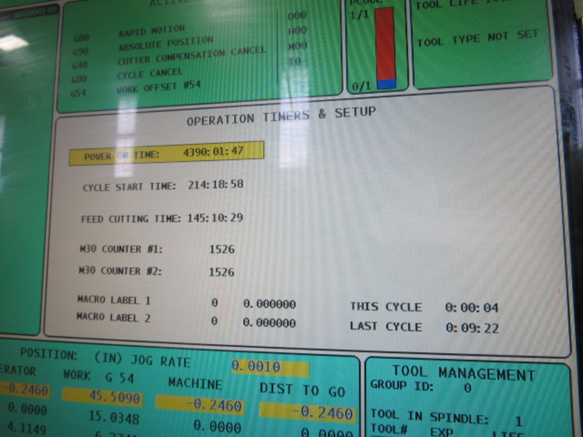 Haas Super VF6-SS/40 CNC Vertical Machining Center with #40 Taper Spindle Speeds 12,000 RPM, 64'' - Image 6 of 6