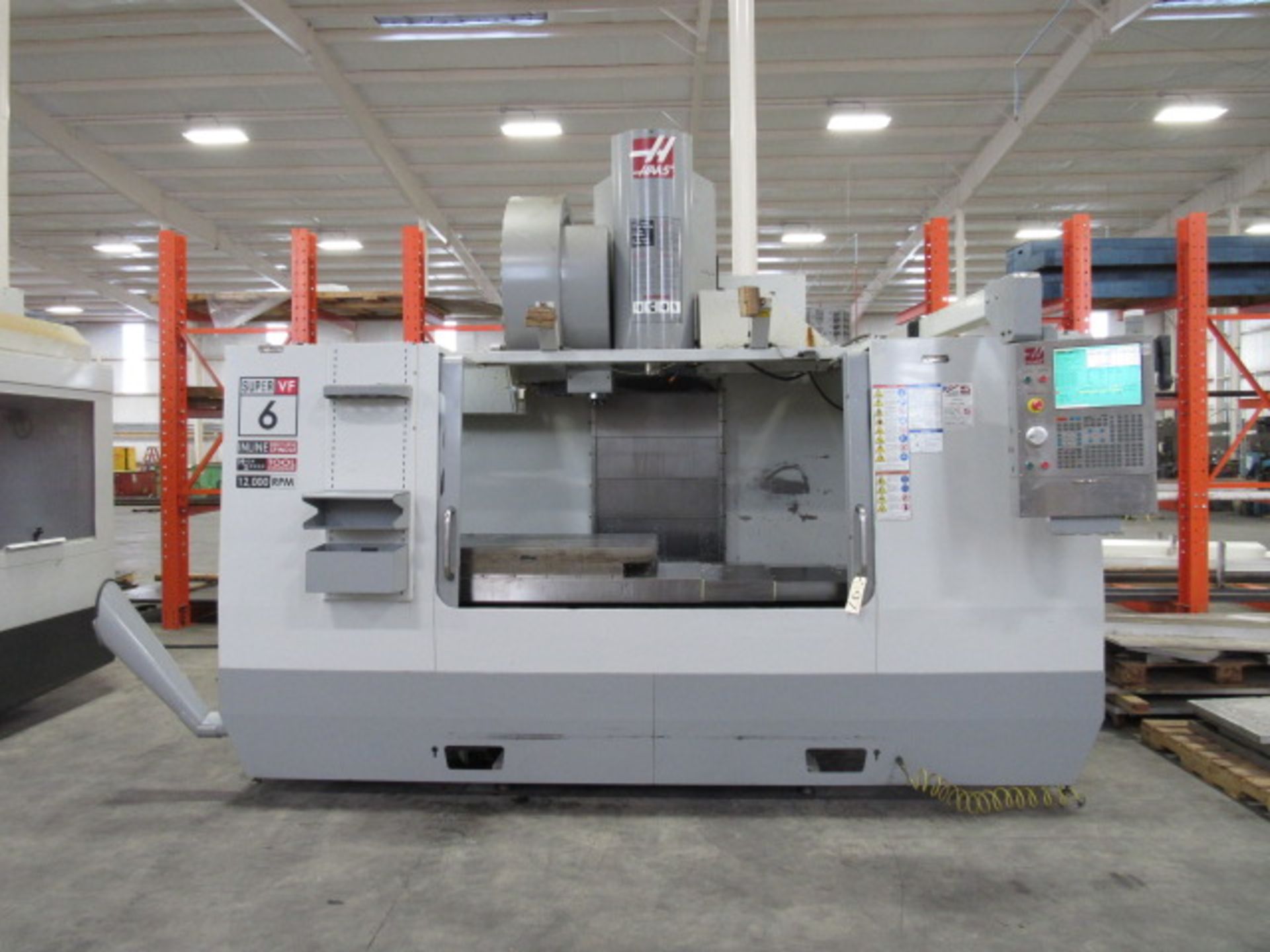 Haas Super VF6-SS/40 CNC Vertical Machining Center with #40 Taper Spindle Speeds 12,000 RPM, 64''