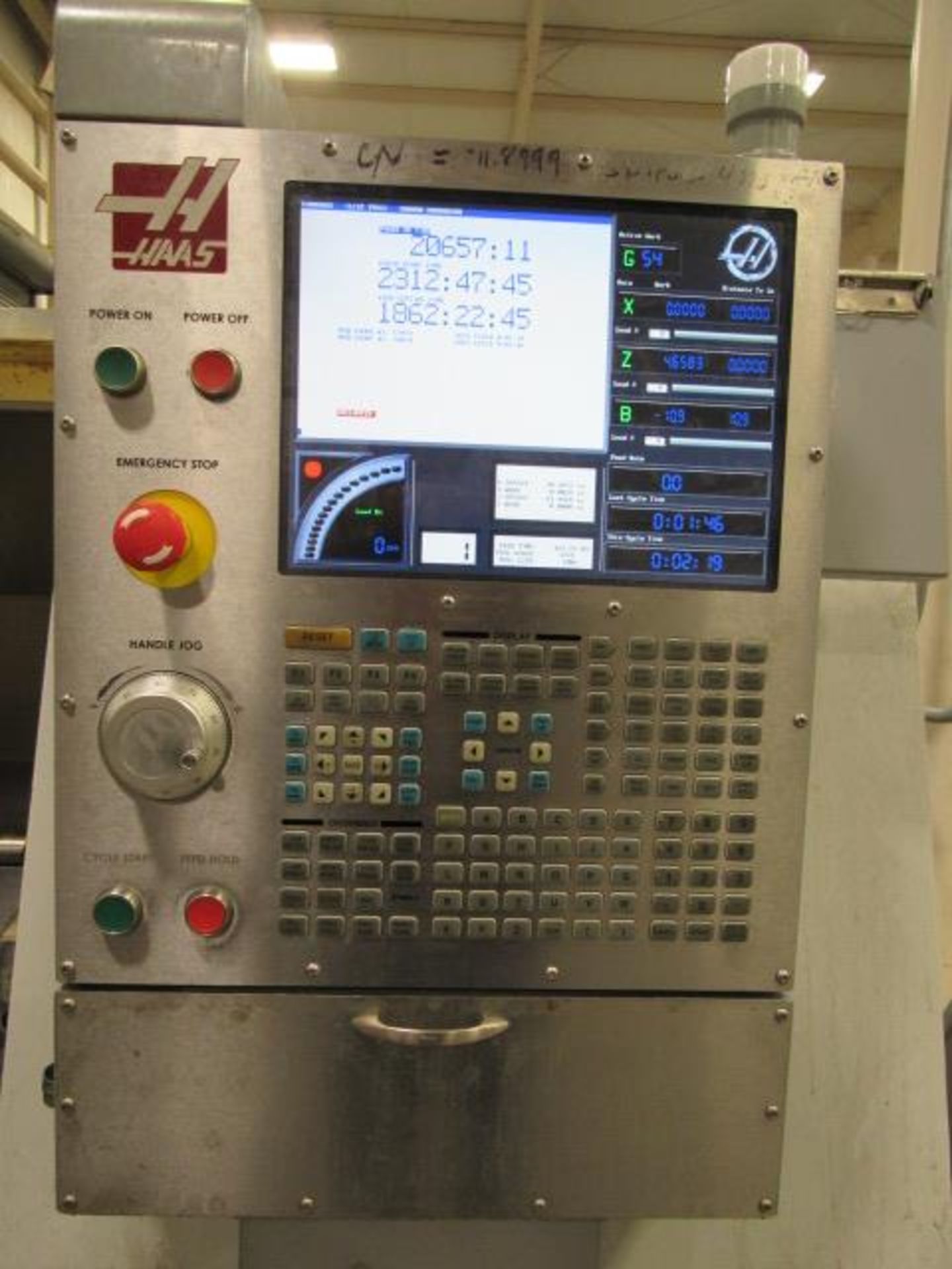 Haas SL20T CNC Turning Center with 8'' 3-Jaw Power Chuck, Approx 22'' Max Cutting Length, Tailstock, - Image 4 of 6