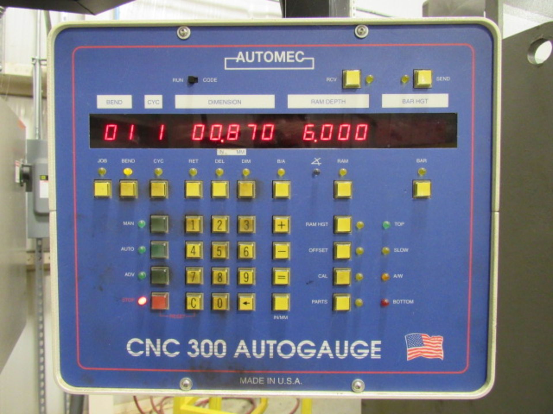 Standard Model AB100-6 100 Ton x 6' Hydraulic Press Brake with Automec CNC 300 Autogauge CNC - Image 5 of 7