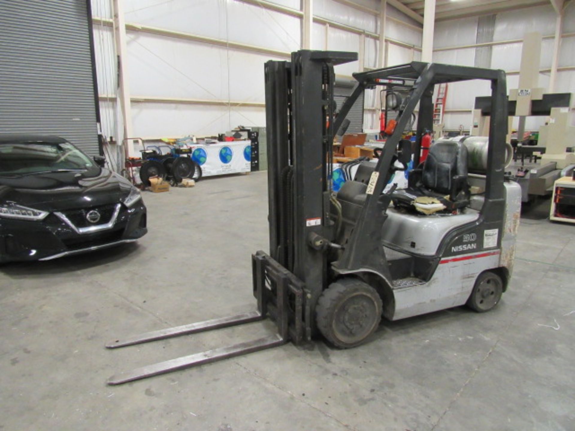 Nissan 50 4,400lb Capacity Propane Forklift with (4) Hard Tires, 3-Stage Mast with Side Shift, - Image 2 of 7