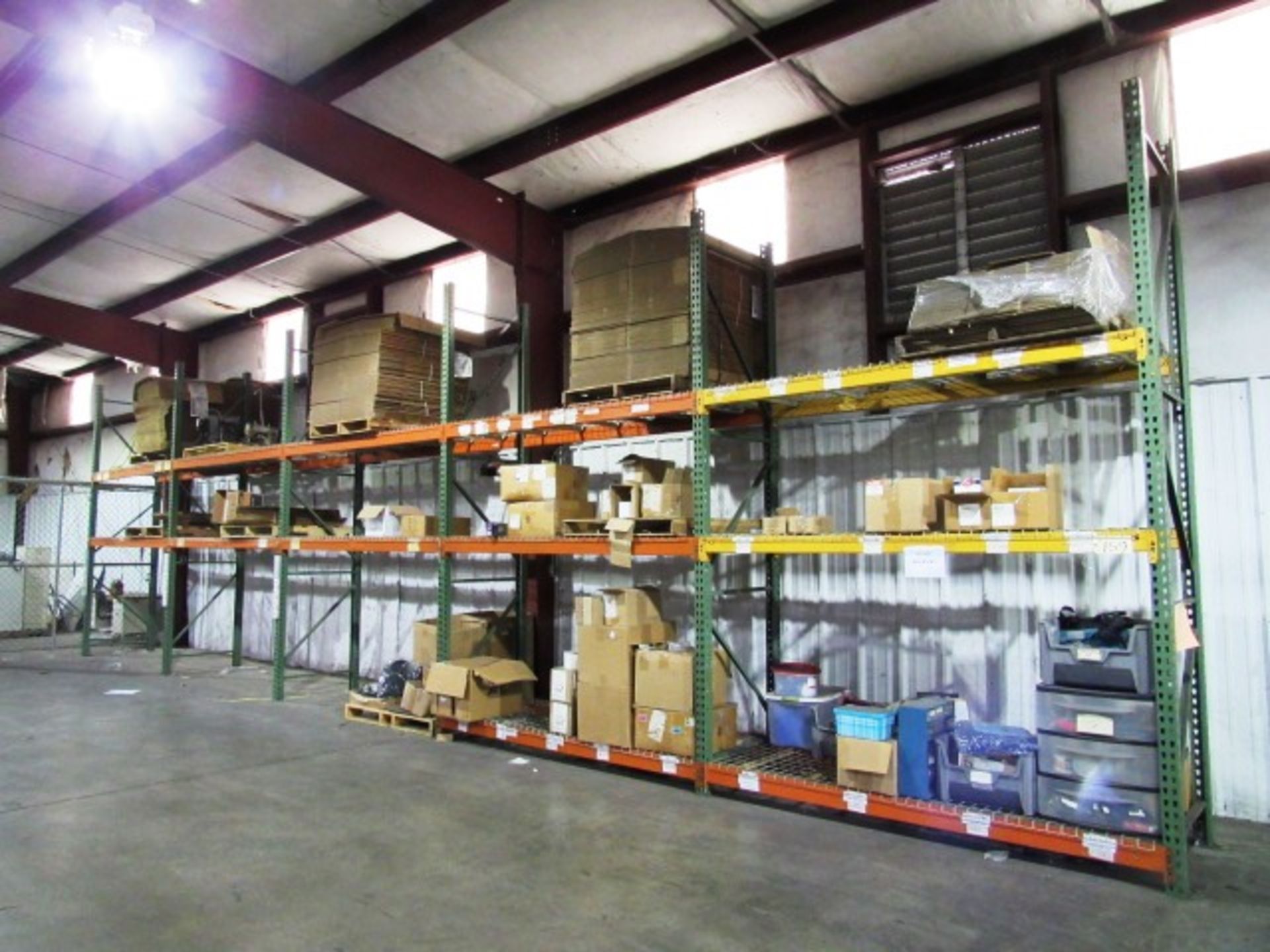 5 Sections of 4'D x 8'W x 15'H Pallet Racking (no contents)