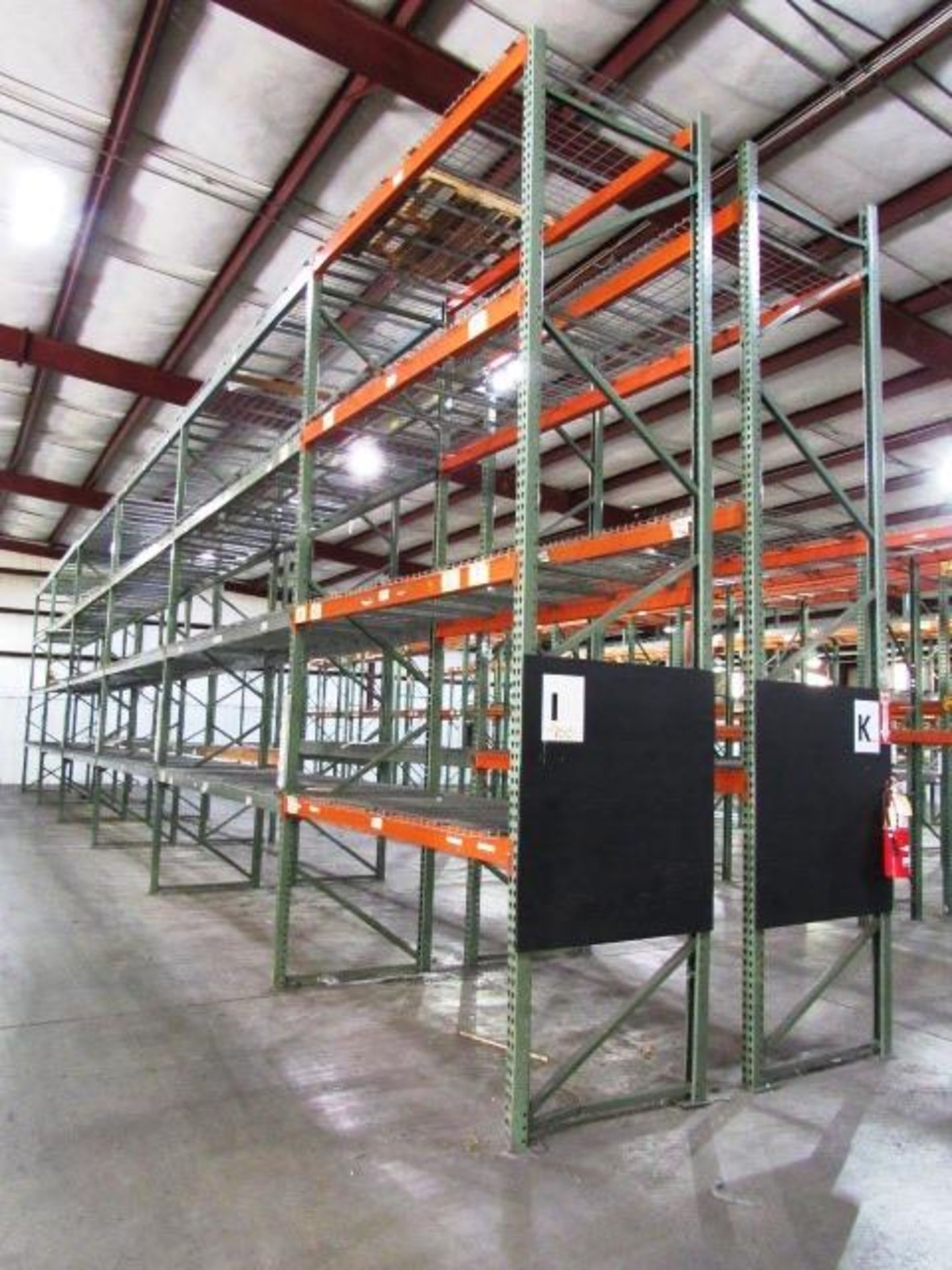 12 Sections of 4'D x 20'H Pallet Racking