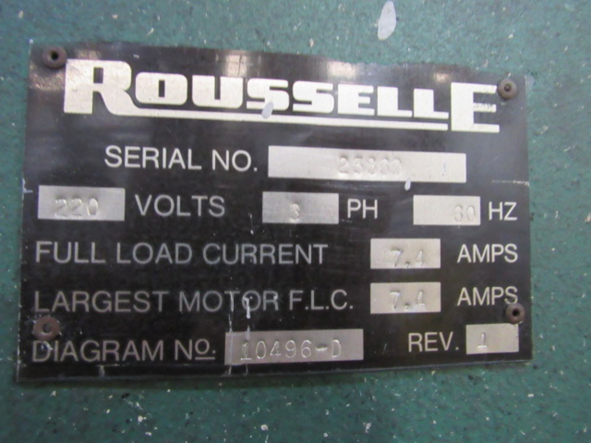 Rousselle Model 3 5 Ton OBI Punch Press, sn:25869 - Image 5 of 5