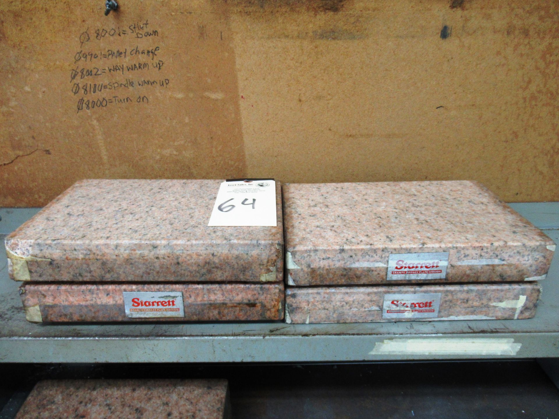 (4) Starrett 8'' x 12'' Granite Surface Plates