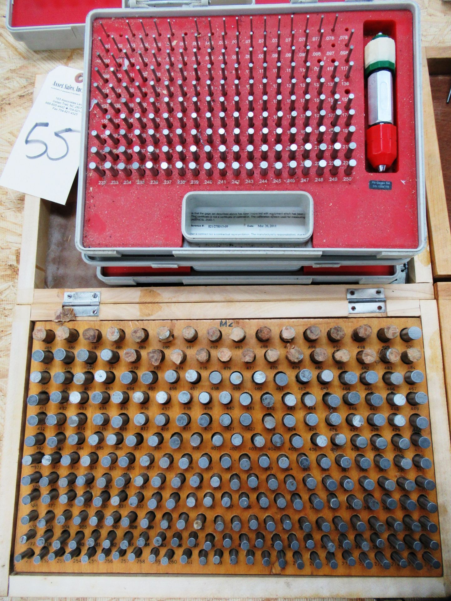 (2) Pin Gauge Sets, 0.061''-0.250'', 0.251''-0.500''