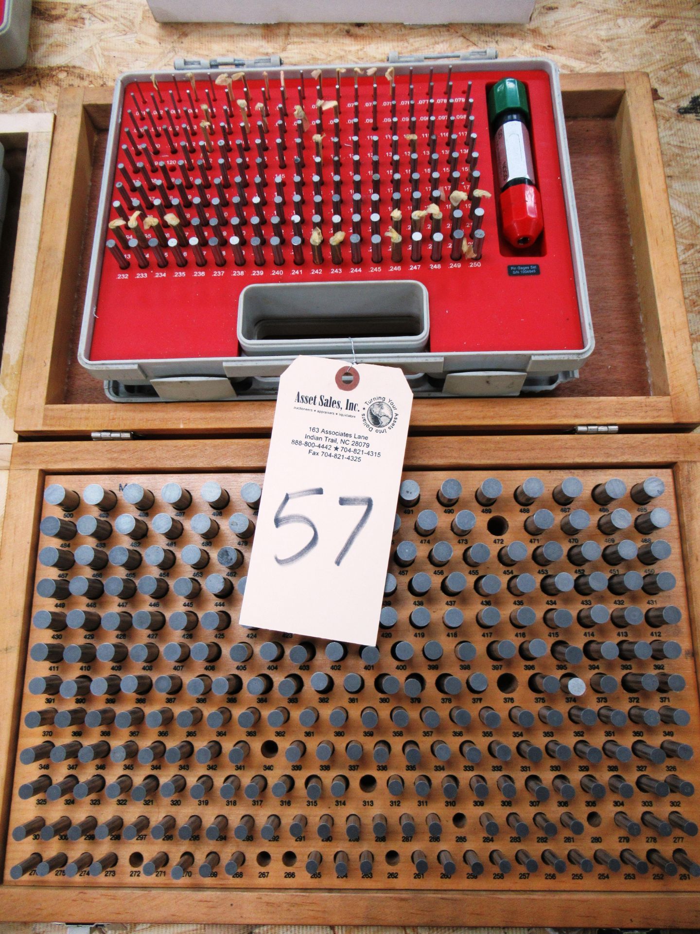 (2) Pin Gauge Sets, 0.061''-0.250'', 0.251''-0.500''