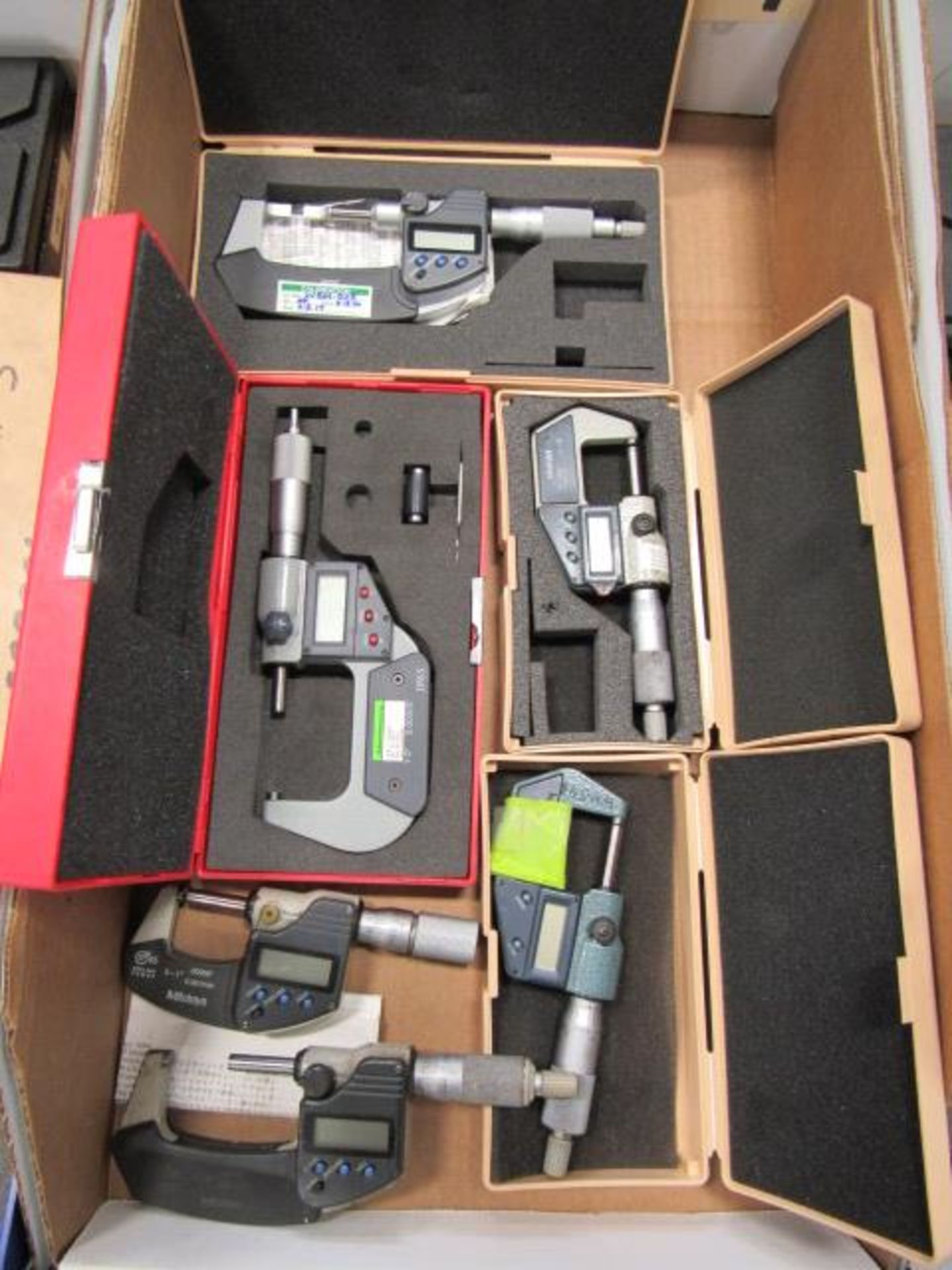 (5) Mitutoyo Digital Micrometers