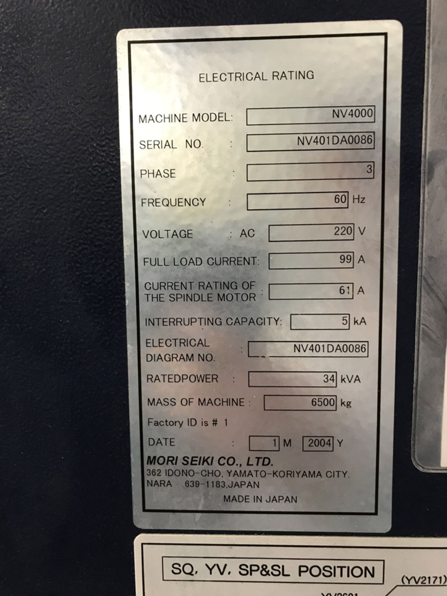 Mori Seiki NV4000 CNC Vertical Machining Center Wired for 4th/5th Axis - Image 5 of 5