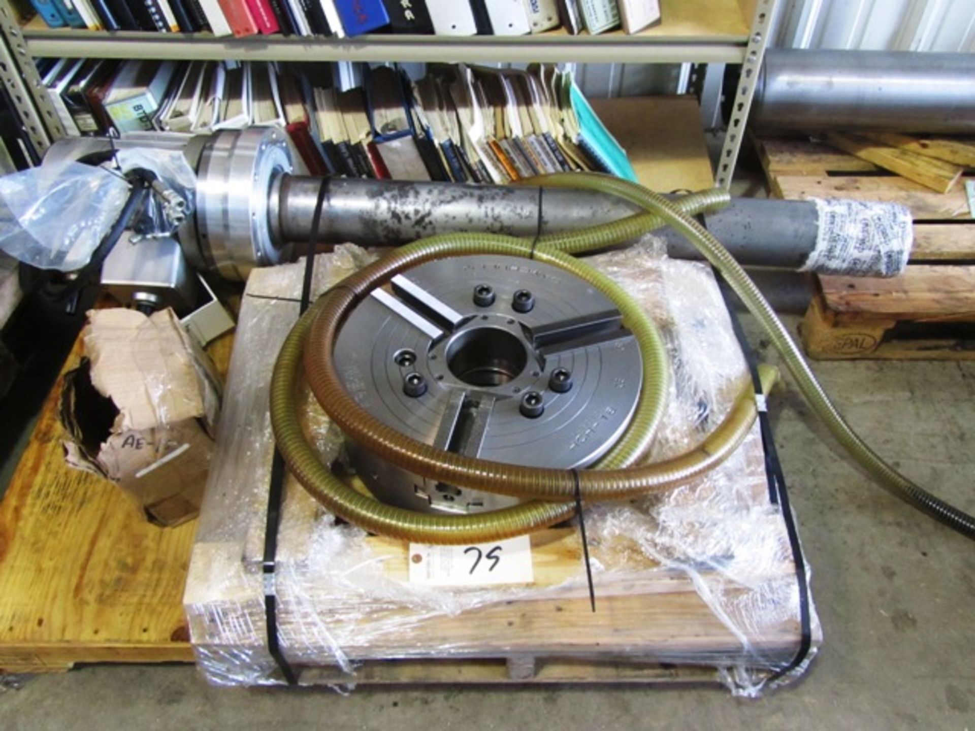 Samchully HCH 18" 3-Jaw Power Chuck 4.5" Bore, 4.7" Draw Tube & Kitagawa Cylinder F2511HS 5A