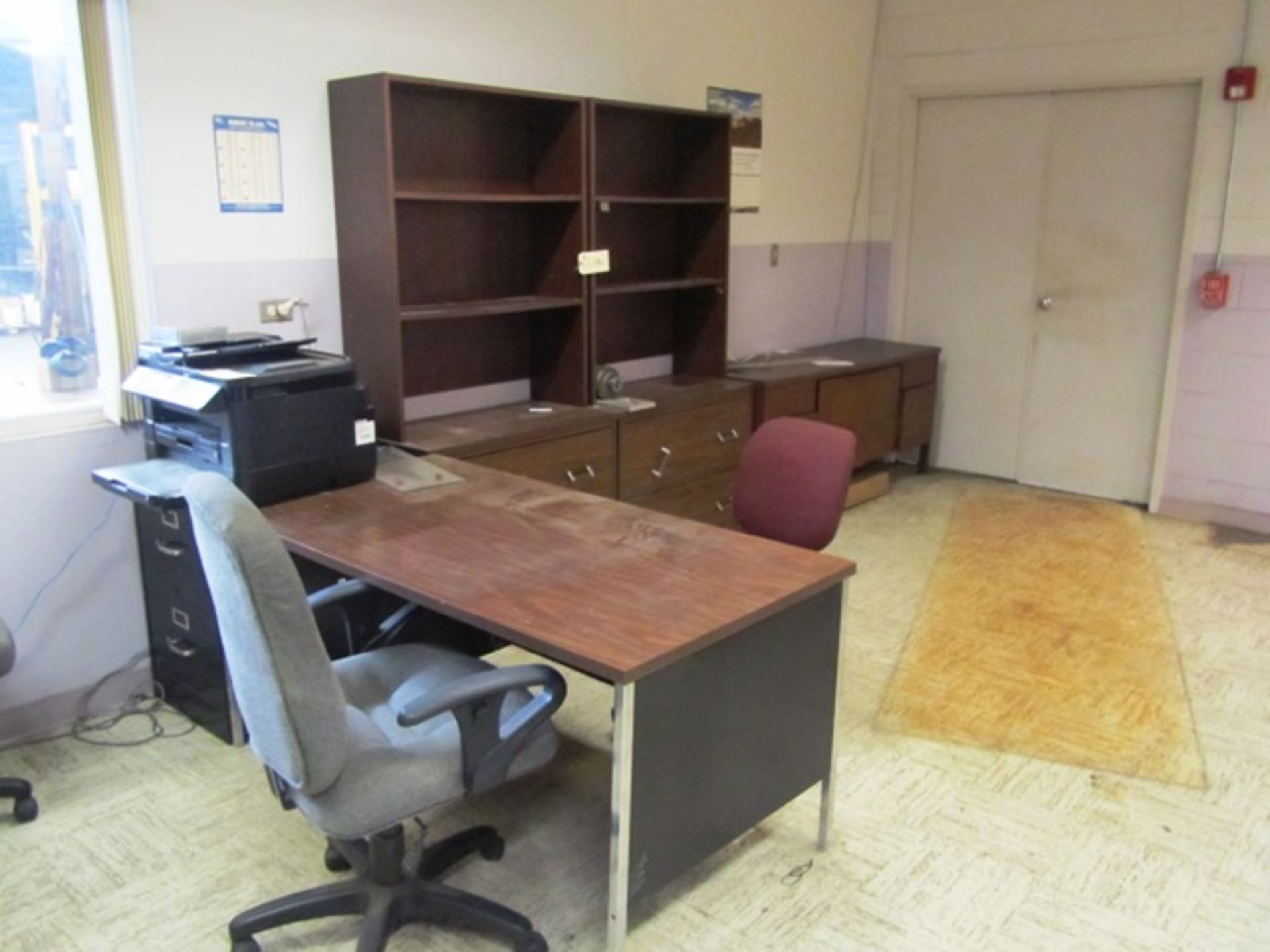 Balance of Room consisting of Desks, Credenza, Bookshelf