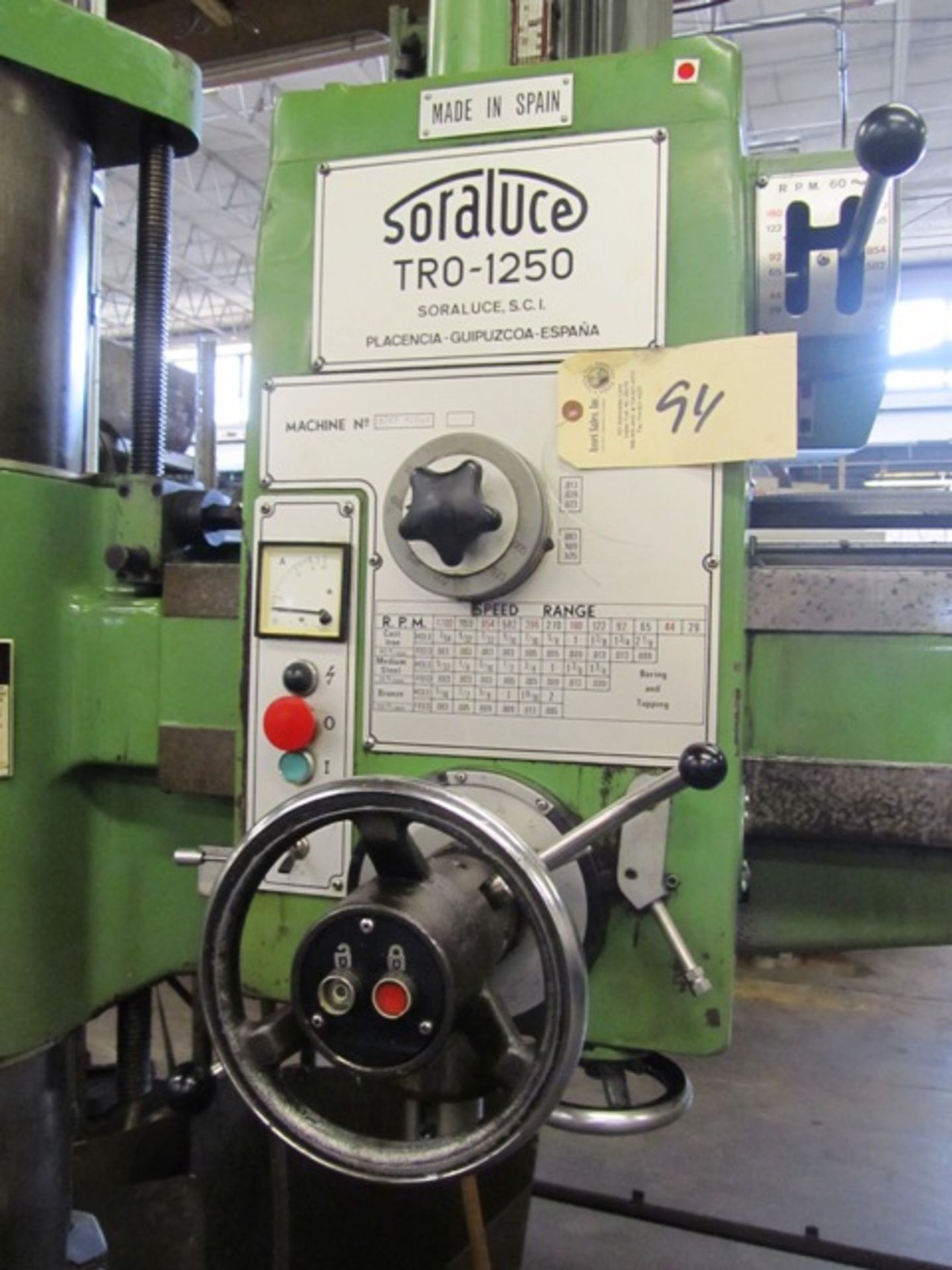 Solaruce Model TRO-1250 4' x 12'' Radial Arm Drill - Image 2 of 3