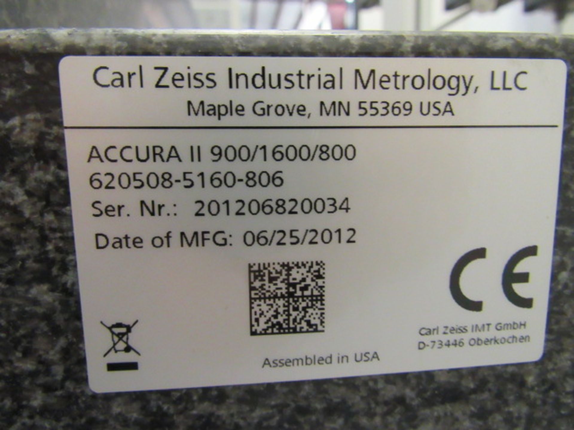 Zeiss Accura II CNC Coordinate Measuring Machine - Image 7 of 7