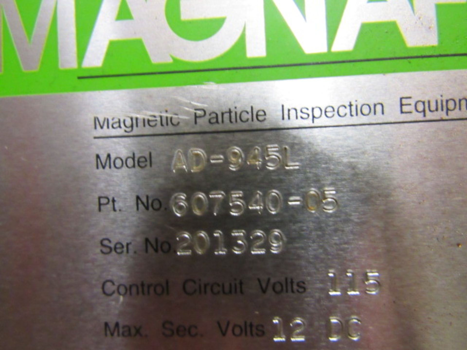 Magnaflux Model AD945L Magnetic Particle Inspection Machine - Image 6 of 7