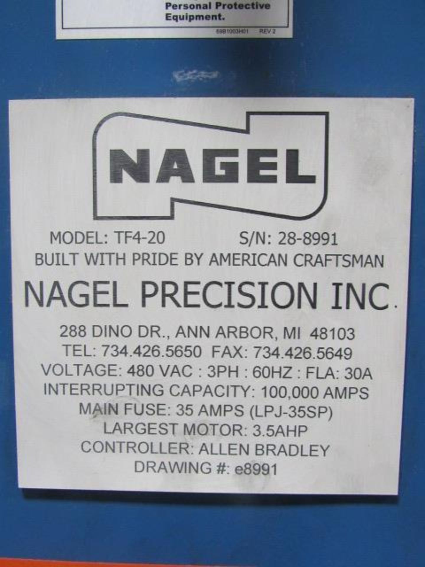 Nagel TF4-20 CNC Journal, Crankshaft Tape Finisher - Image 8 of 8
