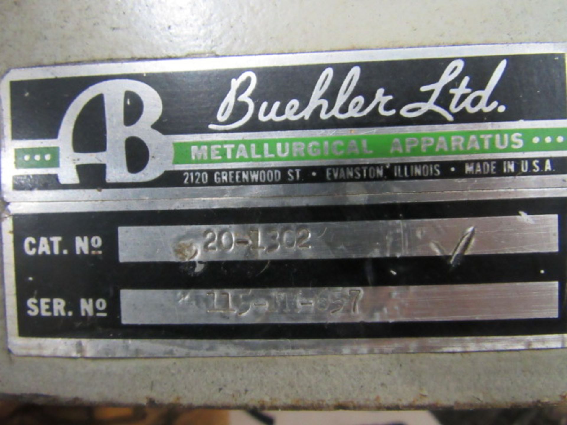 Buehler #20-1302 Metallurgical Apparatus - Bild 2 aus 2