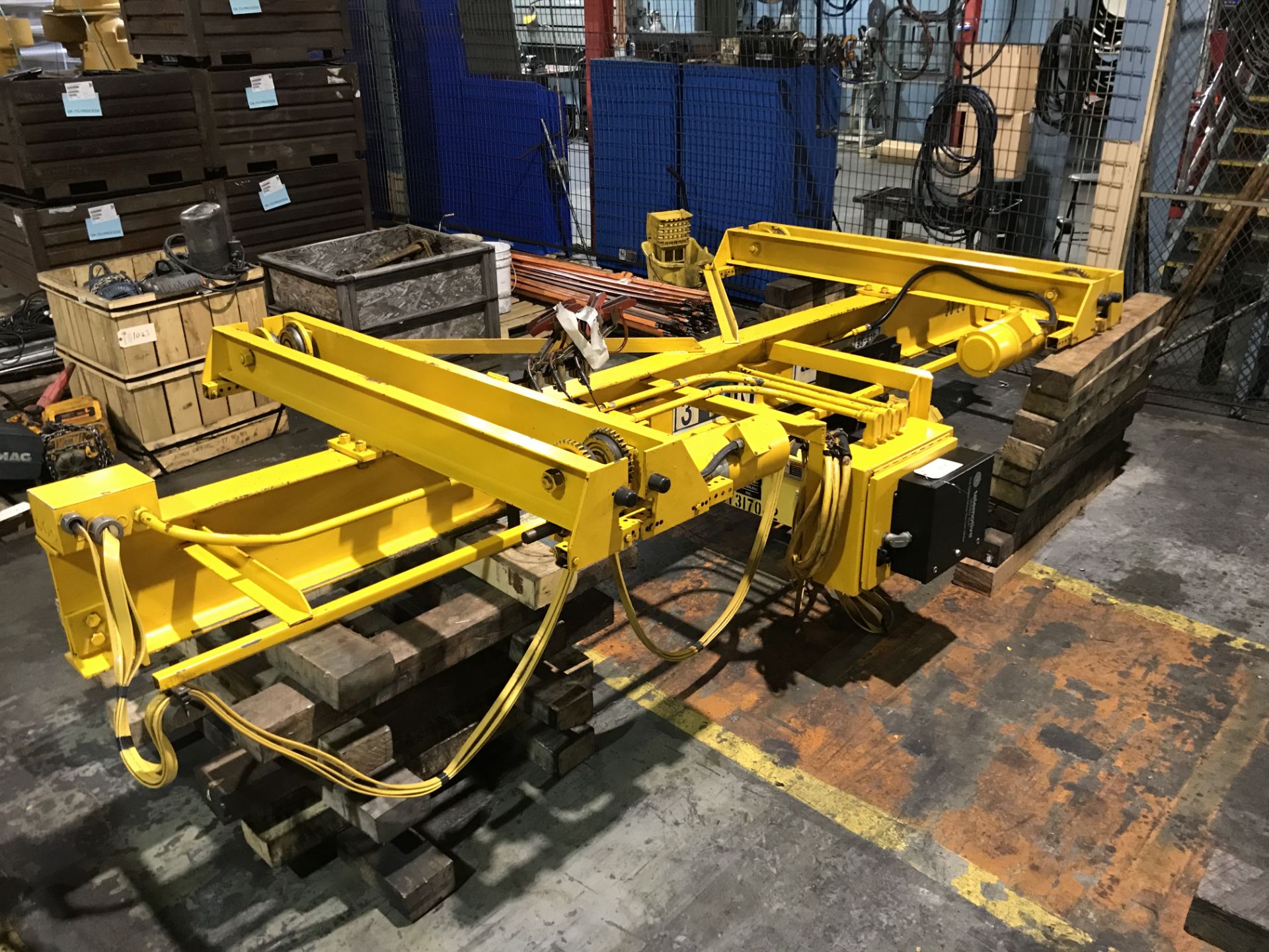 Useco 14' Span 3 Ton Single Girder Underslung Overhead Bridge Crane with Spacemaster Hoist